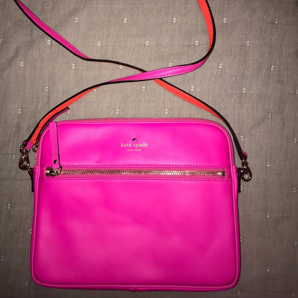 Pink Leather Kate Spade Crossbody Purse